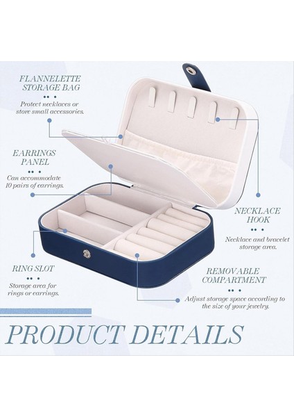 Seyahat Takı Kılıfı Pu Deri Takı Kutuları Nedime Kutusu Çift Katmanlı Takı Organizatör Ekran Tutucu A (Yurt Dışından) fırsatları