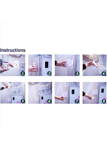 3x Fincan Dağıtıcı Fincan Tutucu 3 Oz - 7 Oz Düz Taban Veya Koni Bardak Su Bardakları Dağıtıcı Duvara Monte Banyo (Yurt Dışından) modelleri