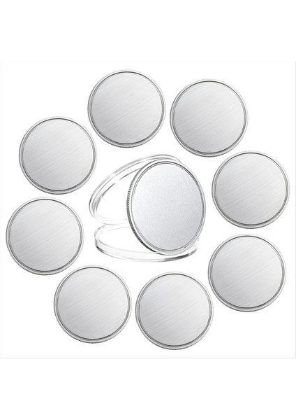 8 Adet Lazer Gravürü Için Boş Meydan Okuma Paraları 1 6 Inç Gravür Akrilik Koruma Kutusu ile Boş Alaşım Paraları Gümüş (Yurt Dışından) indirimleri