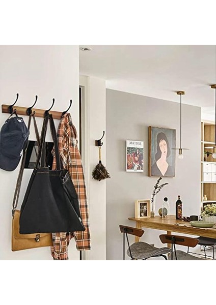 Asmak Için 20 Paket Siyah Duvar Kancaları Metal Ceket Kancaları Duvar Monte Retro Çift Kancalar 40 Vidalı Ağır Hizmet Askı (Yurt Dışından) modelleri