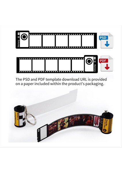 4 Paket Süblimasyon Bellek Filmi Rulo Anahtarlık Çift Taraflı Süblimasyon Boş Kamera Film Roll Benek (Yurt Dışından) modelleri