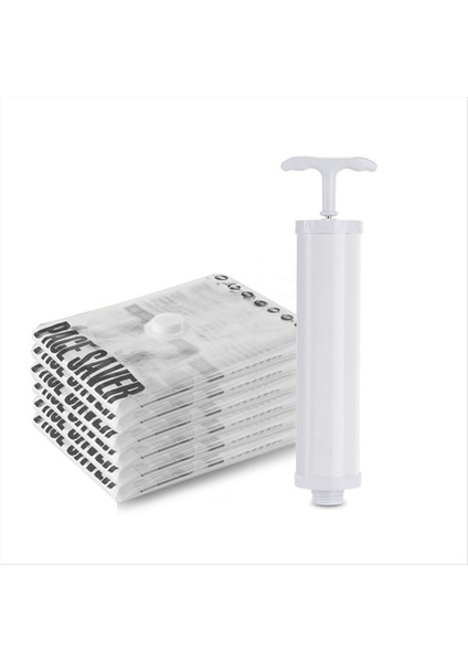 6x Vakum Depolama Torbaları Battaniyeler Için Seyahat El Pompası Yorgan Giysi Depolama L ile Sızdırıcı Sıkıştırma Torbaları L (Yurt Dışından)