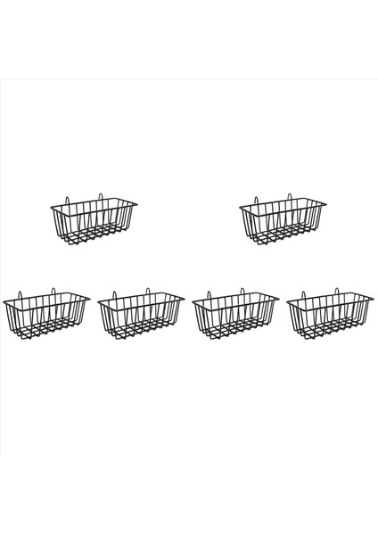 6 Adet Tel Sepetler Duvar Izgara Paneli Asılı Tel Sepet Duvar Depolama ve Kabin ve Kiler Organizasyonu Için Ekran Sepeti (Yurt Dışından)