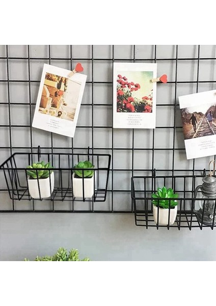 6 Adet Tel Sepetler Duvar Izgara Paneli Asılı Tel Sepet Duvar Depolama ve Kabin ve Kiler Organizasyonu Için Ekran Sepeti (Yurt Dışından) fırsatları