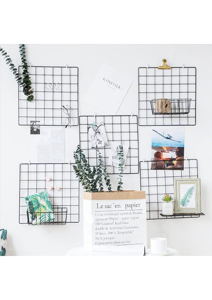 6 Adet Tel Sepetler Duvar Izgara Paneli Asılı Tel Sepet Duvar Depolama ve Kabin ve Kiler Organizasyonu Için Ekran Sepeti (Yurt Dışından) indirimleri