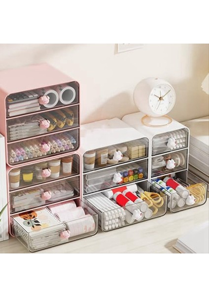 3 Katman Makyaj Organizatör Tutucu Kozmetik Saklama Kutusu Banyo Tezgah Organizatörü Drawers White-A ile Masa Organizatörü (Yurt Dışından) indirimleri