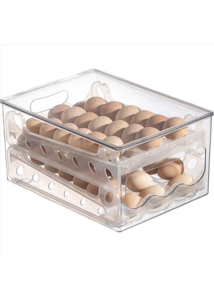 3x Slayt Yumurta Saklama Kutusu Yumurta Tutucu Konteyner Buzdolabı Çekmecesi Istiflenebilir Gıda Yumurtası Kutu Mutfak Buzdolabı Organizatör (Yurt Dışından) fiyatları