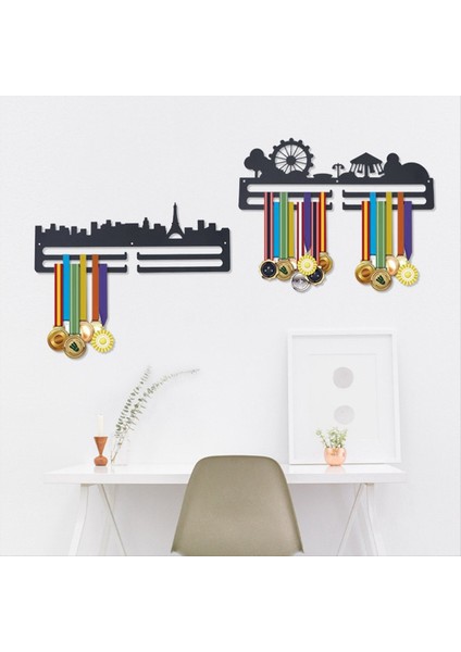 Duvar Rafı Metal Çerçeve Raf Yatak Odası Duvar Dekoru Demir Madalya Askı Metal Madal Rafı Spor Serisi Madalya Rafı D (Yurt Dışından) indirimleri