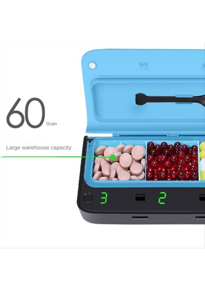 Hap Kutusu Akıllı Ilaç Hap Kutusu Zaman Kapsülü Haftalık Hap Kutusu Sağlık Seyahati Sağlık Hizmeti Mavi+Siyah (Yurt Dışından) fiyatları