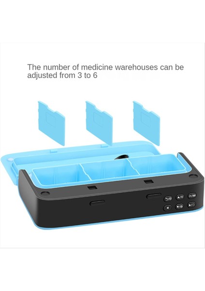 Hap Kutusu Akıllı Ilaç Hap Kutusu Zaman Kapsülü Haftalık Hap Kutusu Sağlık Seyahati Sağlık Hizmeti Mavi+Siyah (Yurt Dışından) modelleri