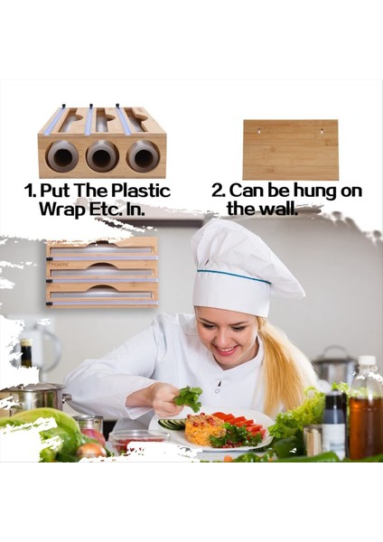 Dispenser Alüminyum Kalay Folyo ve Balmumu Kağıt Depolama Dağıtıcı Slayt Kesici ve Mutfak Çekmecesi Için Etiketler 2 Izgara (Yurt Dışından) modelleri