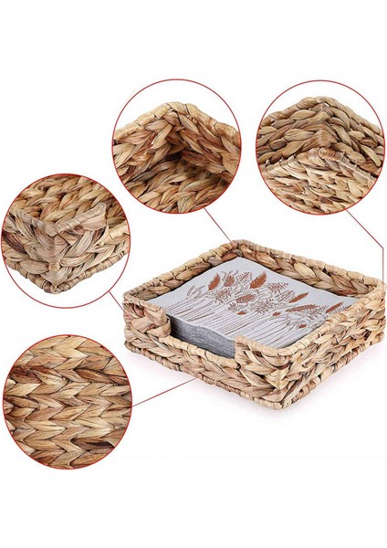 4pcs Banyo Tek Kullanımlık Konuk Havlu Tutucu Uzun Seagrass Dokuma Rattan Hasır Masa El Konuk Havlu Sepet Tepsi L (Yurt Dışından) fırsatları