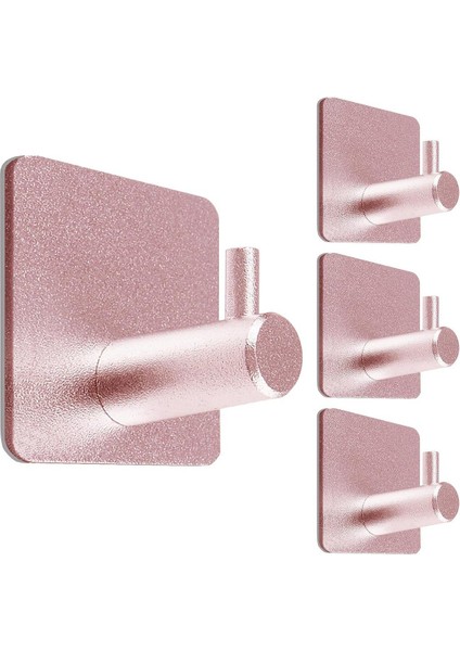 Ağır Hizmet Tipi Yapıştırıcı Kancalar Kendi Yapışkan Kancalar Kare - Ev Okulları ve Ofisler Için Düz Kanca (4pcs) Gül Altın (Yurt Dışından) indirimleri