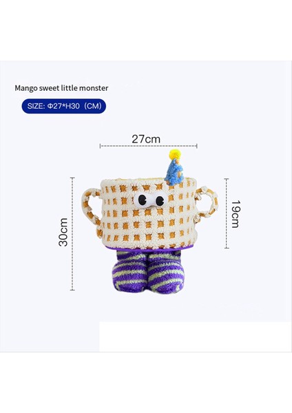 Sevimli Fincan Depolama Sepeti Komik Organizatör Kutusu Kulplu Çamaşır Kılıfları Alışveriş Oyuncak Sepetleri Kızlar Ev Deko Mavi (Yurt Dışından) indirimleri