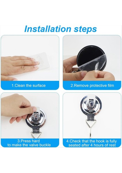 4pcs Havlu Bornoz Loofah ve Çelenk Için Ağır Hizmet Emme Kupası Kancaları Banyo ve Mutfak Için Alet Yok A-A (Yurt Dışından) indirimleri