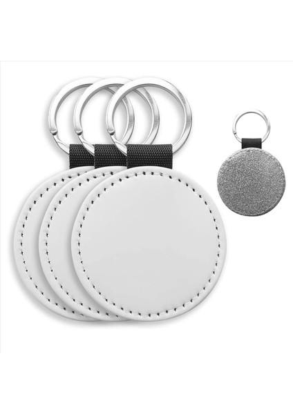 50 Paket Süblimasyon Boşlukları Anahtarlık Pu Deri Deri Anahtarlık Dıy Isı Transferi Keyasyonu (Gümüş Yuvarlak) (Yurt Dışından) fiyatları