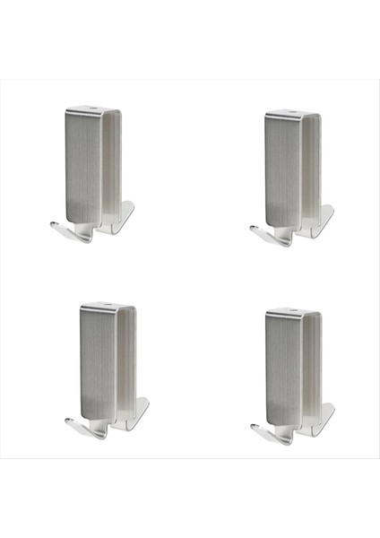 4pcs Çifte Kanca Kanca Paslanmaz Çelik Duvar Kancası Kanca Banyo Duş Kapısı Havlu Kancası Cam Kapı Kanca Askı Tutucu (Yurt Dışından)