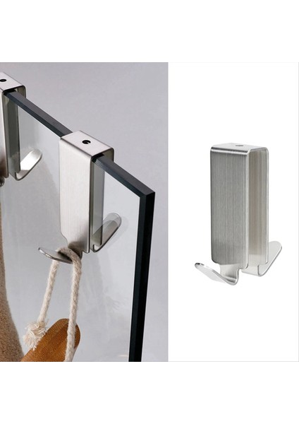 4pcs Çifte Kanca Kanca Paslanmaz Çelik Duvar Kancası Kanca Banyo Duş Kapısı Havlu Kancası Cam Kapı Kanca Askı Tutucu (Yurt Dışından) indirimleri