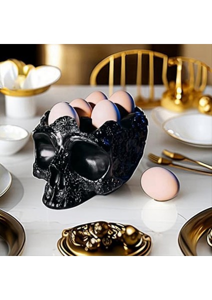 Kafatası Yumurta Tutucu Tavuk Yumurta Tutucu Tezgah Reçine Zanaat 6 Yumurta Tutucu Tezgah Tutucu Ana Masa (Yurt Dışından) fırsatları