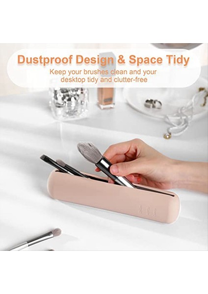 Seyahat Makyaj Fırçası Tutucu Manyetik Anti-Fall Out Silikon Taşınabilir Kozmetik Yüz Fırçaları Tutucu Khaki (Yurt Dışından) fırsatları