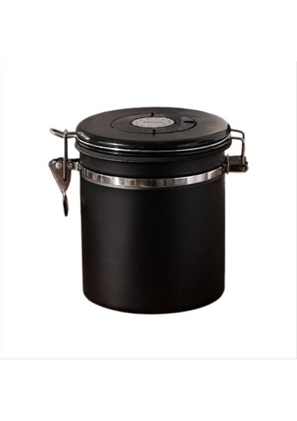 Kahve Tenekesi Hava Geçirmez Fasulye Konteyneri ile Tarih Izleyicisi Paslanmaz Çelik Mutfak Saklama Kutusu 1 5l Siyah (Yurt Dışından)