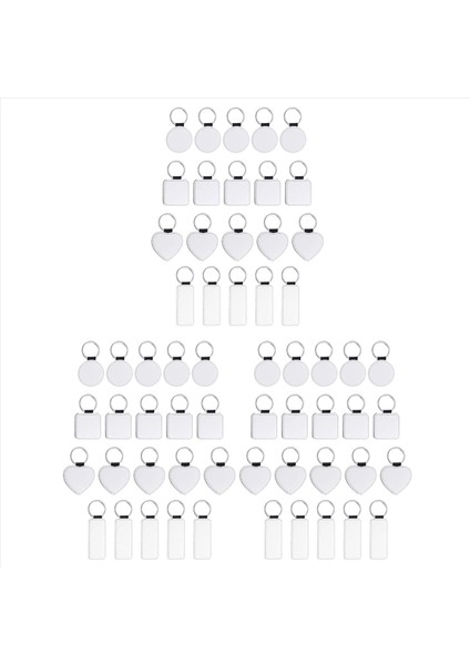 60 Adet Süblimasyon Boş Anahtar Zincirleri Pu Deri Anahtarlık Kolye Isı Transferi Anahtar Zincir Süsü Dıy El Sanatları Yapımı (Yurt Dışından)