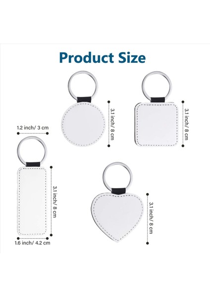 60 Adet Süblimasyon Boş Anahtar Zincirleri Pu Deri Anahtarlık Kolye Isı Transferi Anahtar Zincir Süsü Dıy El Sanatları Yapımı (Yurt Dışından) fırsatları