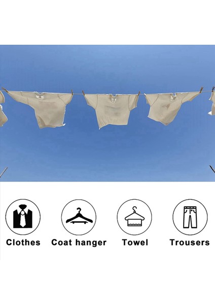 2x Geri Çekilebilir Clothingline Teleskopik Kapalı Dış Duvara Monte Boyu Kurutma Hattı Kurutma Halat Askı (4 Hat) (Yurt Dışından) modelleri