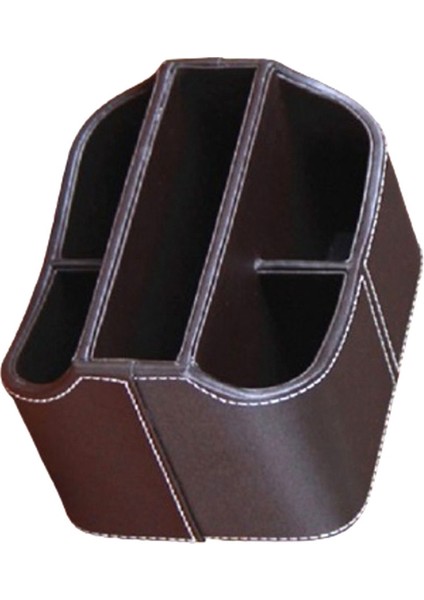 360 Derece Deri Uzaktan Kumandalı Telefon ve Tv Tutucu Masa Depolama Kutusu Kozmetik Fırça Depolama Sahibi Makyaj Organizatörü (Yurt Dışından)