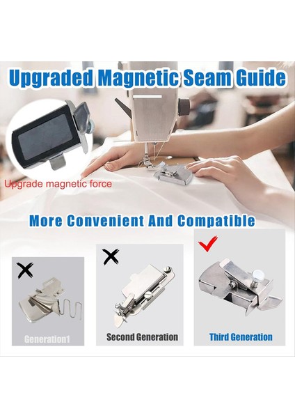 Dikiş Makinesi Için 4x Manyetik Dikiş Kılavuzu Çok Füzyonel Düz Çizgi Hem Evrensel Dikiş Makinesi Için Dikiş Cetveli (Yurt Dışından) fırsatları