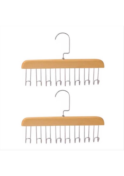 Çok Hook Ahşap Eşarp Askı Uzay Tasarrufu Askı Ev Dolap Askı Organizatör Iç Çamaşırı Depolama Rafı Ahşap Renk (Yurt Dışından)