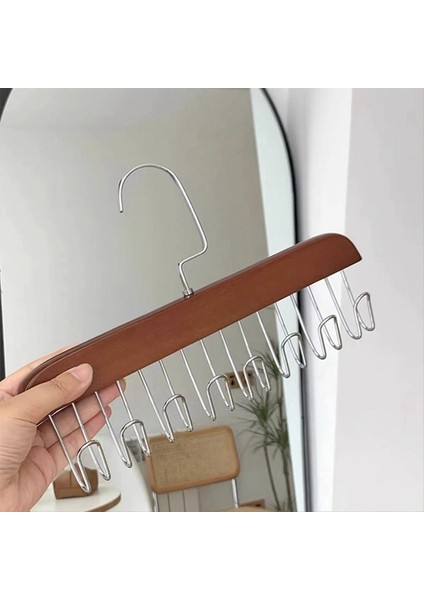 Çok Hook Ahşap Eşarp Askı Uzay Tasarrufu Askı Ev Dolap Askı Organizatör Iç Çamaşırı Depolama Rafı Ahşap Renk (Yurt Dışından) fiyatları