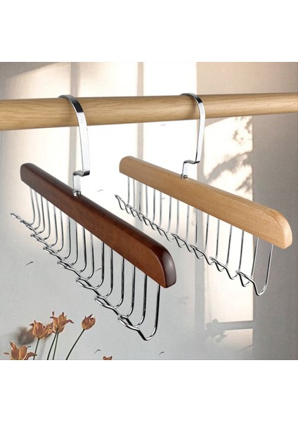 Çok Hook Ahşap Eşarp Askı Uzay Tasarrufu Askı Ev Dolap Askı Organizatör Iç Çamaşırı Depolama Rafı Ahşap Renk (Yurt Dışından) indirimleri