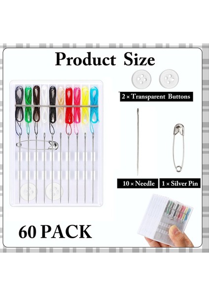 60 Kutu Hızlı Düzeltme Kiti Ön Dişli Iğne Kiti Kişisel Iğne ve Iplik Kiti Matürü Kiti Dikiş Seyahat Kiti (Yurt Dışından) fiyatları
