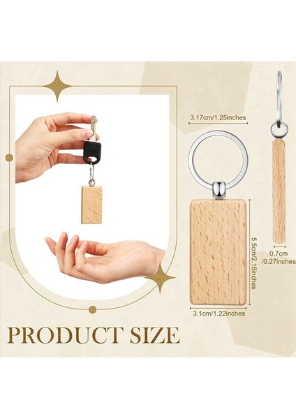 200PIECES Ahşap Anahtarlık Boşluklar Toplu Dikdörtgen Ahşap Gravür Boşluklar Bitmemiş Ahşap Anahtarlık Anahtar Etiketi A (Yurt Dışından) modelleri