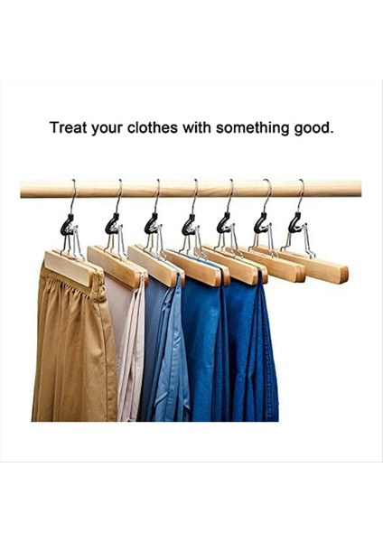 Ahşap Pantolon Askıları 10 Paket Pantolon Için Kaymaz Askılar 360 Derece Döner Kanca Pantolon Etek Kot Pantolon Şort (Yurt Dışından) fiyatları