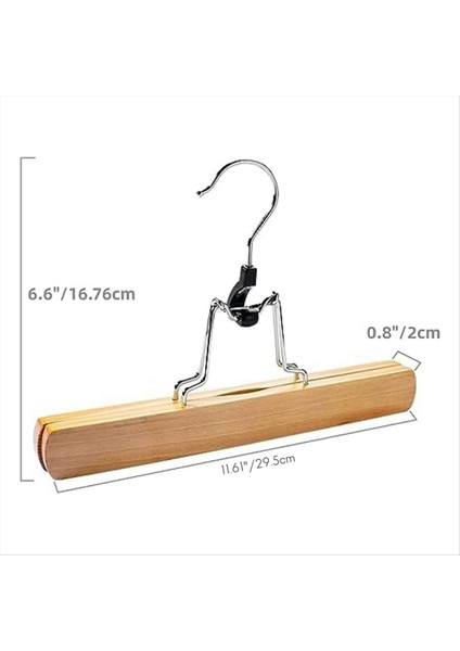 Ahşap Pantolon Askıları 10 Paket Pantolon Için Kaymaz Askılar 360 Derece Döner Kanca Pantolon Etek Kot Pantolon Şort (Yurt Dışından) fırsatları