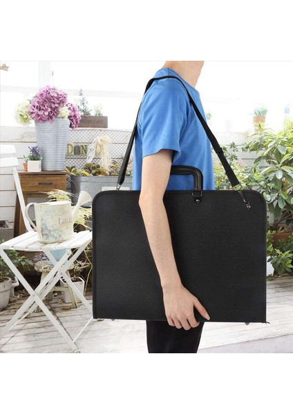 Zipper ile 2x Art Portföy Kılıfı Sanatçı Taşıma Kılıfı Poster Panosu Sanat Depolama Klasörü Için Tote Çantası (Yurt Dışından) modelleri