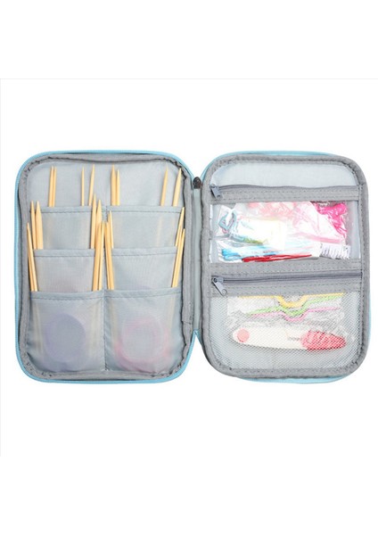 Dairesel Örgü Iğneleri ve Aksesuarlar Çantası Için 3x Boş Örgü Iğneleri Kılıf Seyahat Depolama Organizatör Depolama Çantası (Yurt Dışından) indirimleri