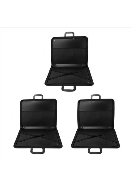 Fermuarı ile 3x Art Portföy Kılıfı Sanatçı Taşıma Kılıfı Poster Panosu Sanat Depolama Klasörü Için Tote Çantası (Yurt Dışından)