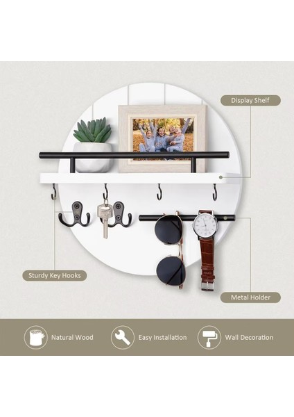 Duvar Montajı Tutucu Anahtar ve Posta Organizatör Rafı 11 8ınch Anahtar Tutucu Raflı ve Duvar Dekoratif Organizatör Için Kancalar (Yurt Dışından) fiyatları