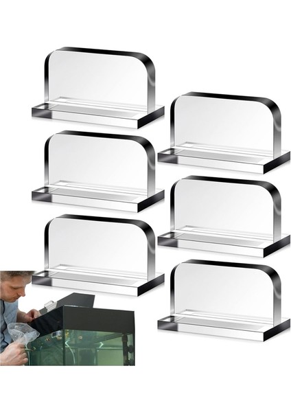 6pcs Clear Aquarium Lid Aquarium Balık Tankı Kapak Tutamağı Için Akvaryum Örtü Kolunu Kullanır (Yurt Dışından) fiyatları
