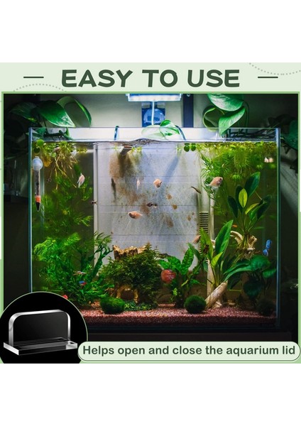 6pcs Clear Aquarium Lid Aquarium Balık Tankı Kapak Tutamağı Için Akvaryum Örtü Kolunu Kullanır (Yurt Dışından) fırsatları