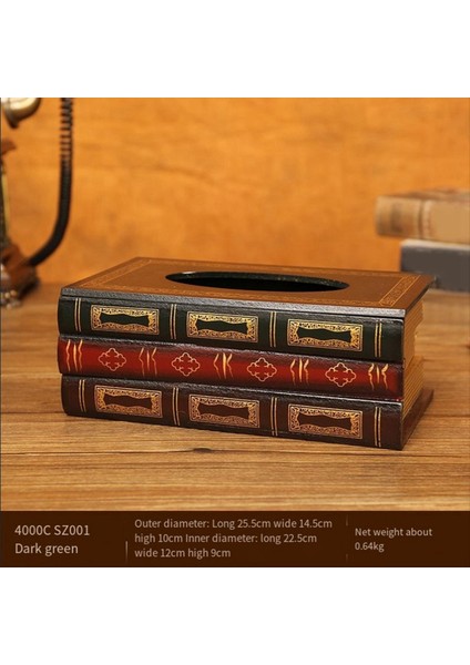 Klasik Retro Ahşap Antika Doku Kutusu Örtü Dikdörtgen Doku Tutucu Dağıtıcı Kağıt Kapak Kasası Peçete Tutucu C (Yurt Dışından) fırsatları