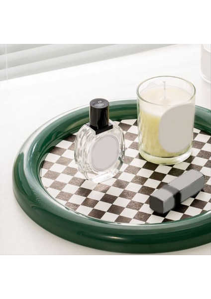 Banyo Rujlar Kozmetik Depolama Tepsisi Şık Izgara Mücevher Tepsisi Aromaterapi Tutucu Parti Içecekleri Servis Plakalar B-B (Yurt Dışından) fiyatları