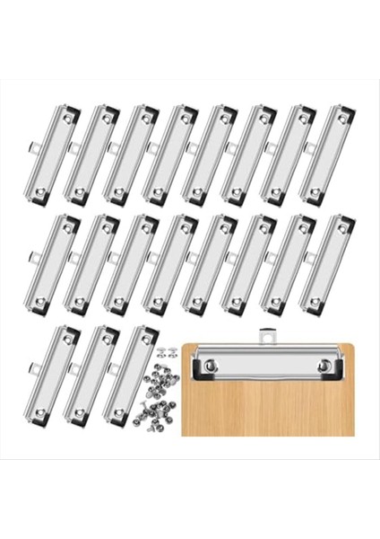 20 Pano Klipsinin Paketi 12CM Fittable Metal Karton Klips Kancaları Ofis Craft Proje Kullanımı (Yurt Dışından)