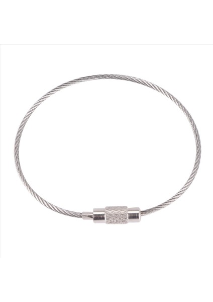 6pcs Paslanmaz Çelik Vidalı Kilitleme Tel Anahtarlık Kablo Anahtar Yüzük Açık Hava Aksesuarı (Yurt Dışından) fırsatları