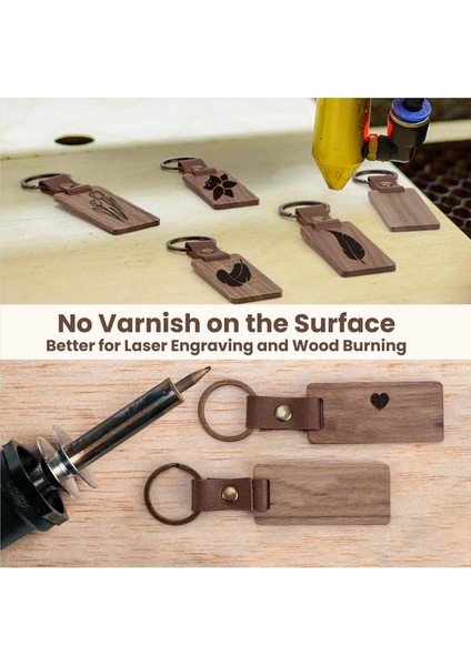 25 Adet Deri Ahşap Anahtarlık Boş Ahşap Anahtarlık Boşlukları Deri Kayış Bitmemiş Ahşap Anahtarlıklar (Yurt Dışından) indirimleri