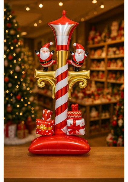 Ayaklı Büyük Yılbaşı Sokak Lambası Folyo Balon Yılbaşı Balon Süsü 150-61 cm fiyatları