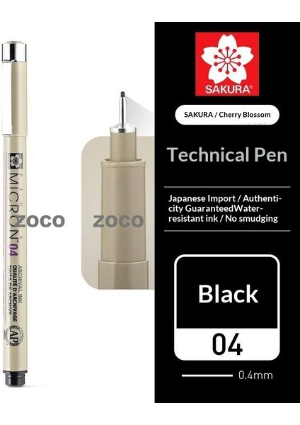 Japonya Kiraz Çiçeği Anahat Kalemi Sanat Için El Boyama Kalemi Izleme Su Geçirmez Hızlı Kuruyan Imza Kalemi (Yurt Dışından)